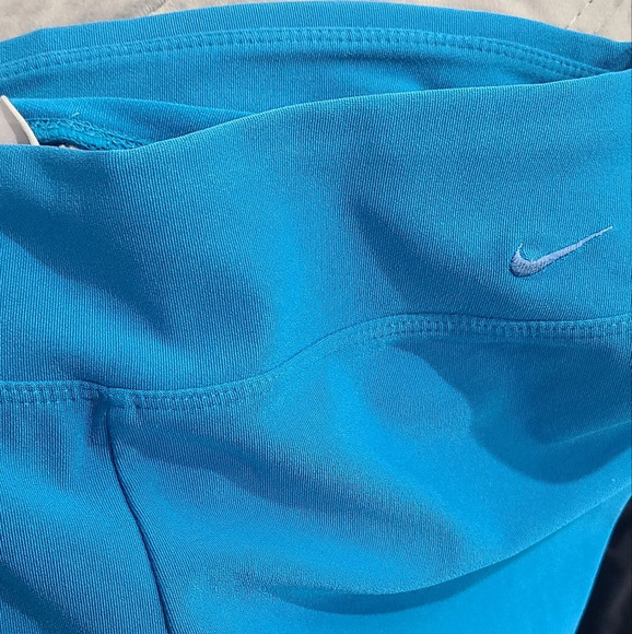 Nike Women's Vintage Dri-Fit Straight Leg Yoga Pants Small Turquoise Light Flaws - Picture 6 of 11